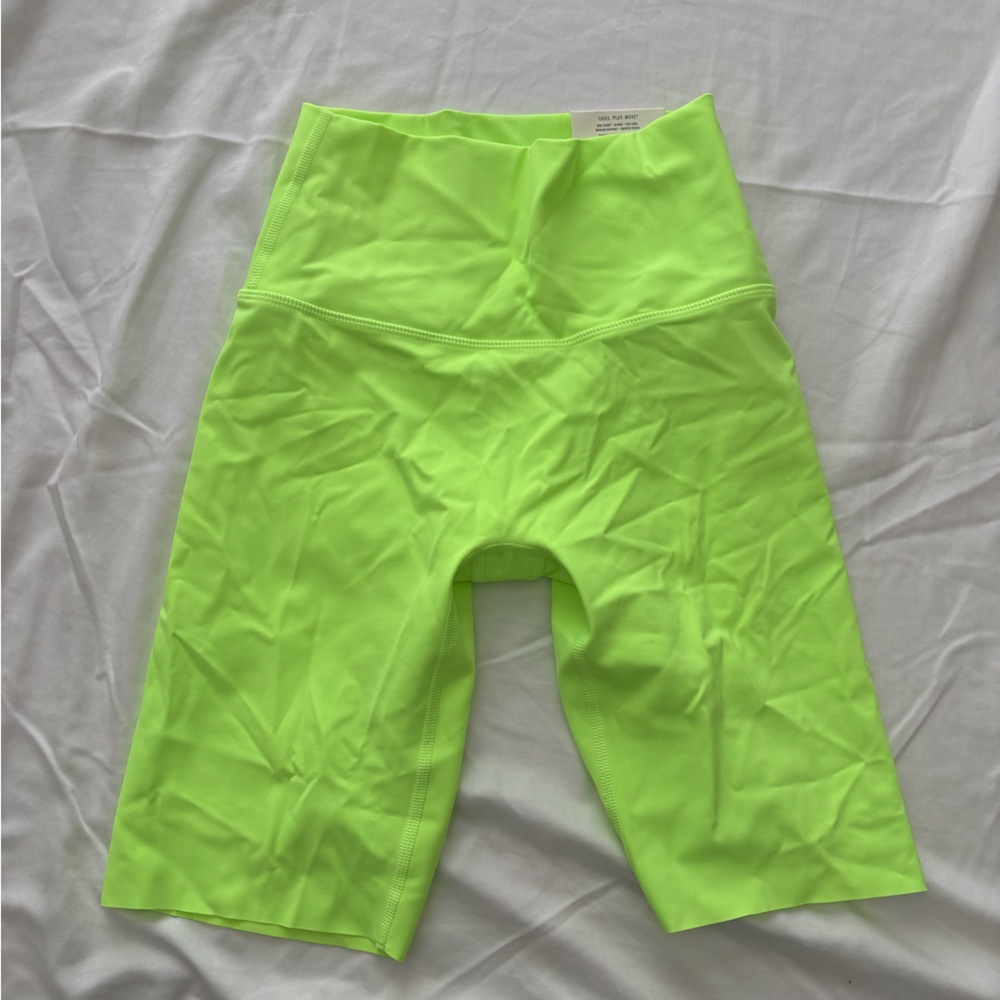 neon green chill play move aerie bike short